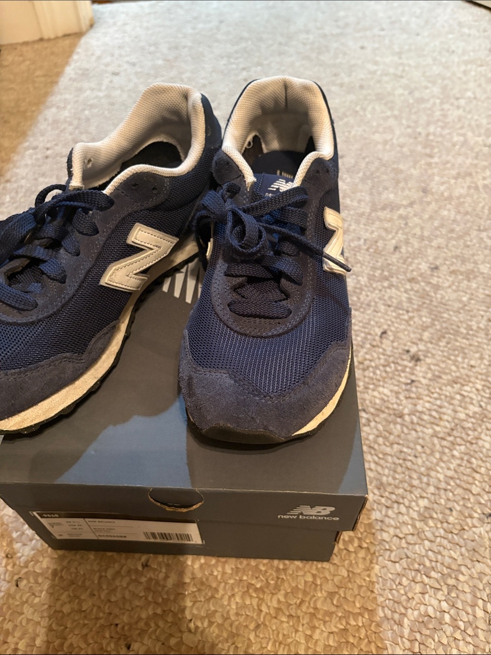 New Balance Navy and Light Gray Athletic Sneakers
